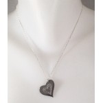 Pendentif coeur en étain